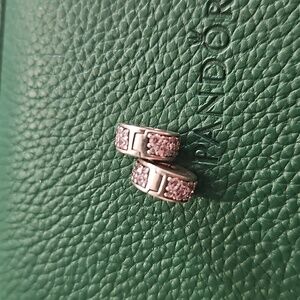 RETIRED Pandora Pink Stones Spacer Charms Set Of 2